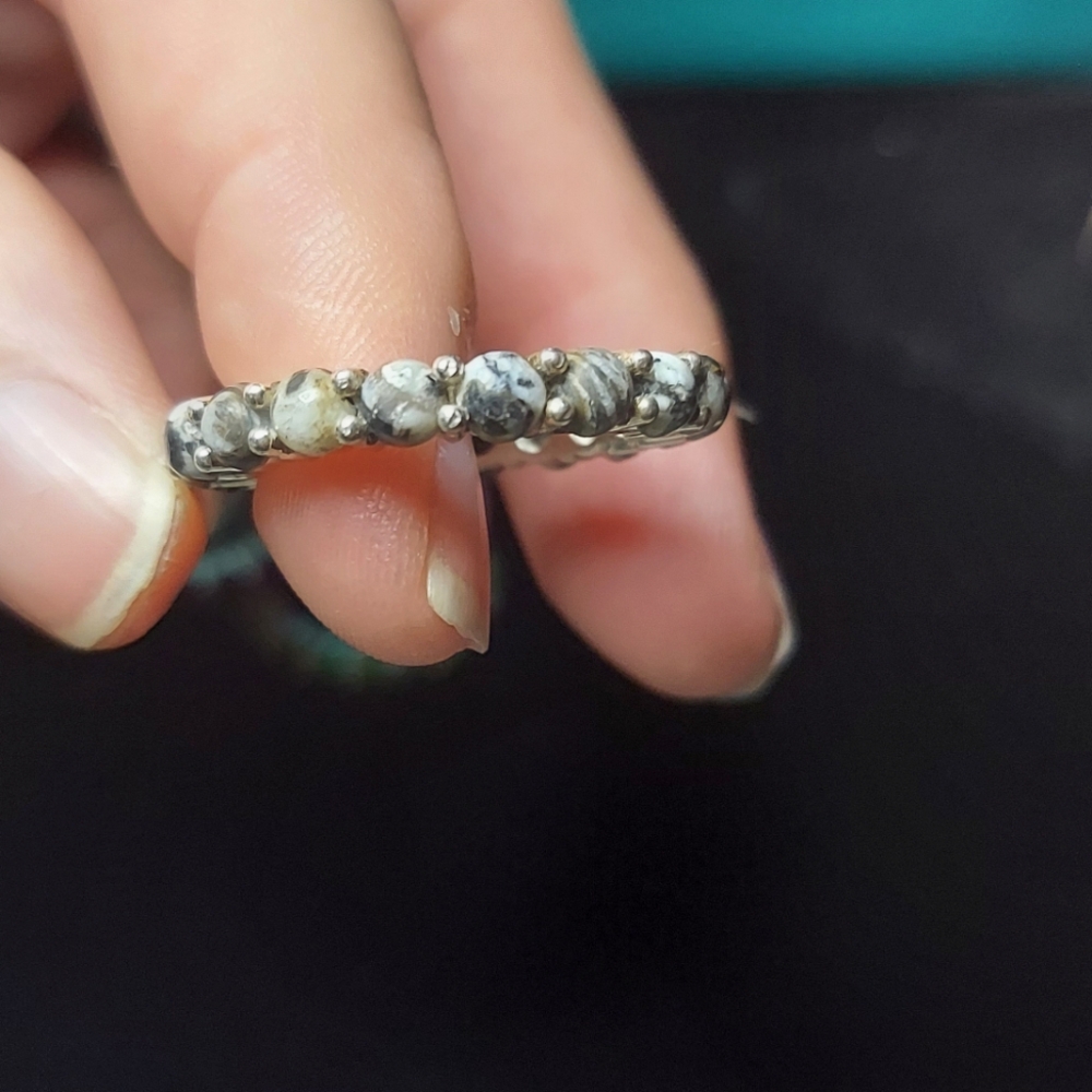 Sterling Silver Stackable Stone Eternity Bands Si… - image 6